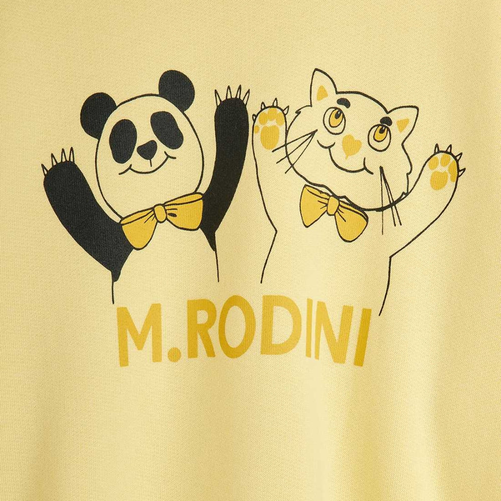 Mini Rodini Bluza dla dzieci Panda & Cat Yellow