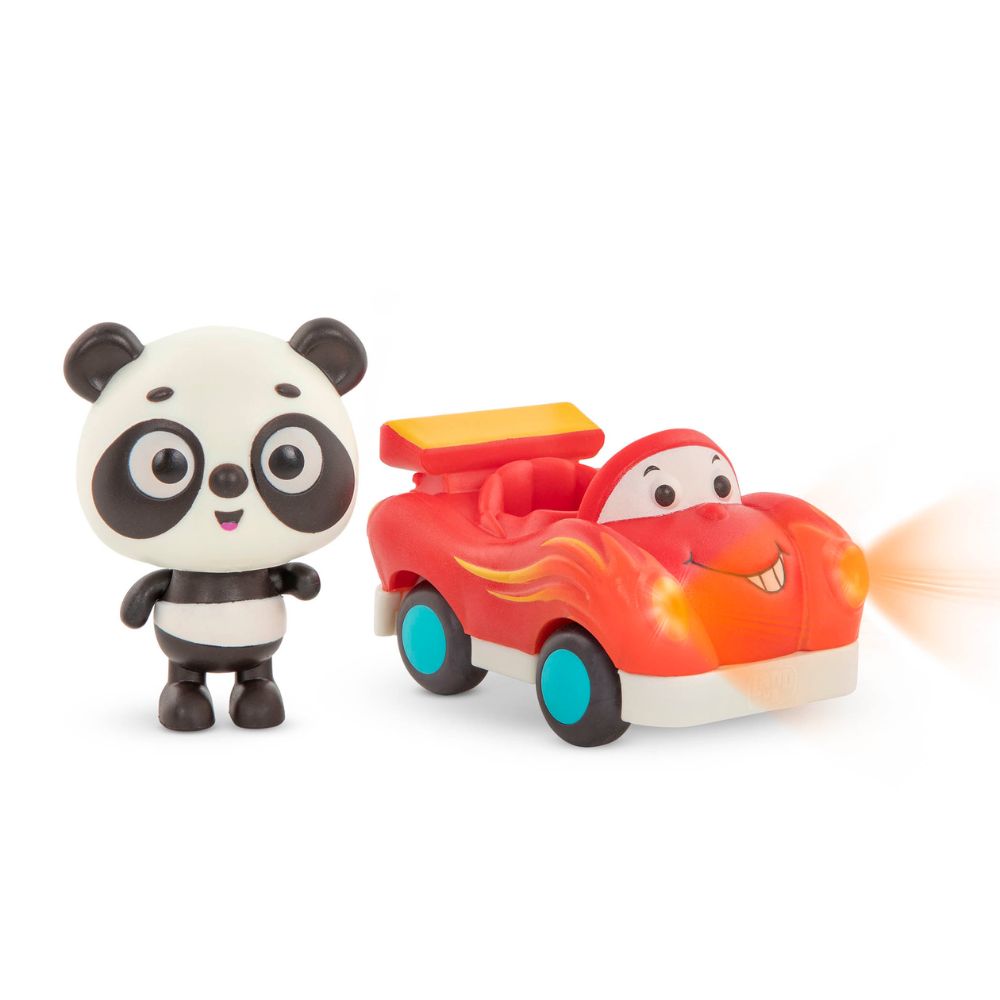 B. Toys Zestaw 3 miękkich autek sensorycznych z pasażerami Odgłosy i światło