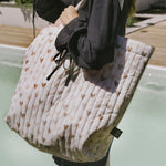 La Millou Torba dla mamy Shopper Bag Ortalion Heartbeat Beige