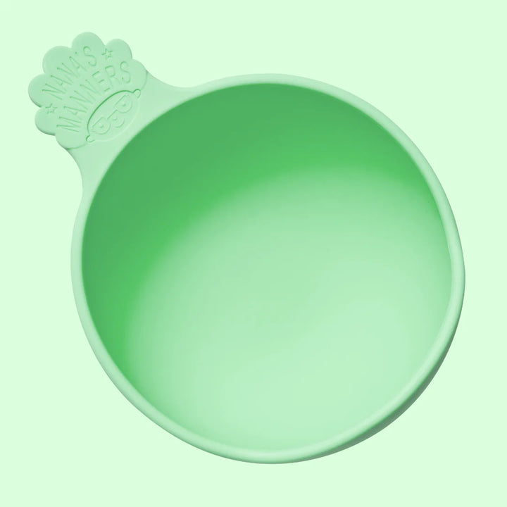 Nana's Manners Miseczka dla niemowlaka silikonowa z przyssawką Green