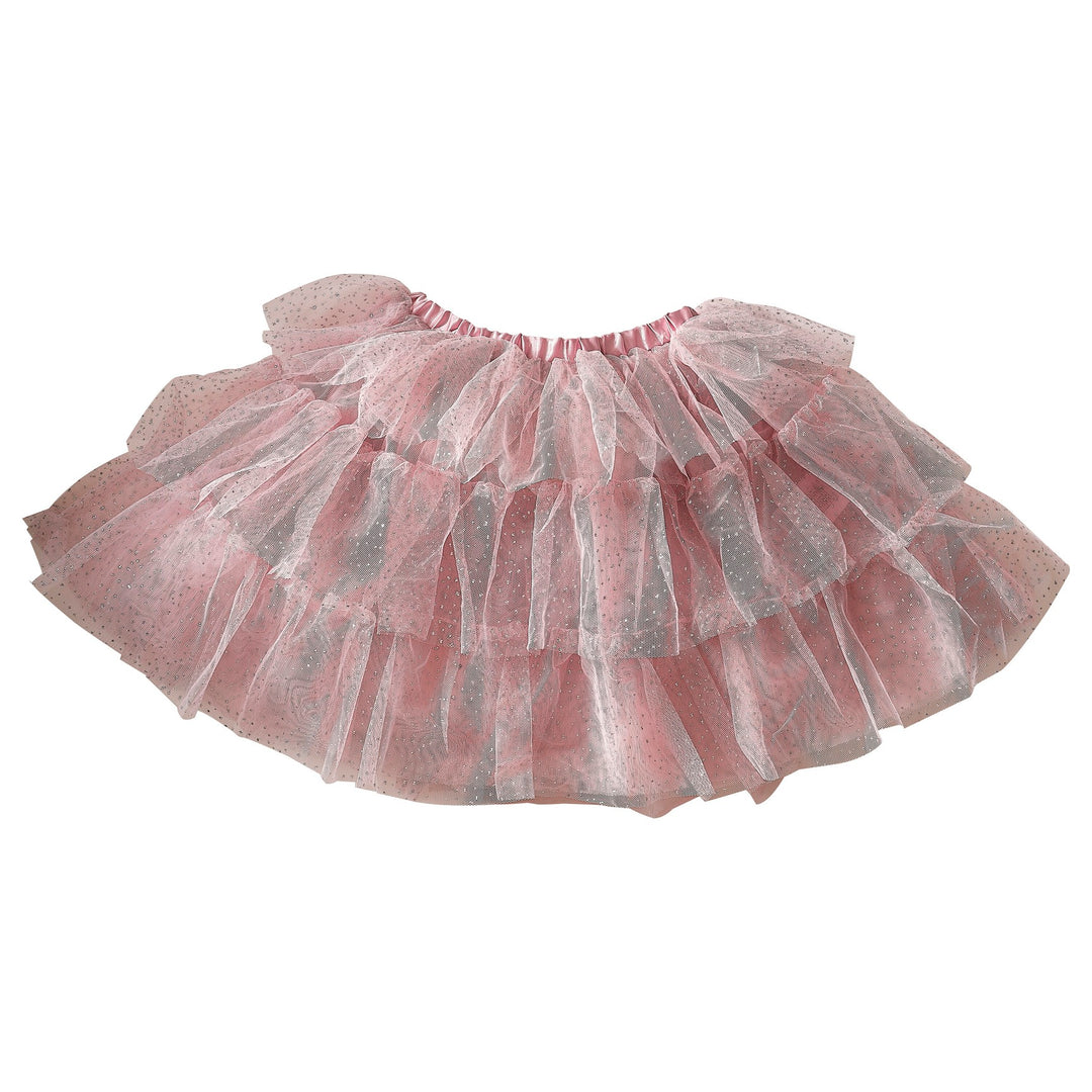 Gingerray Spódniczka tiulowa dla dziewczynki Blush & Silver Tiered Tutu 5-7 lat