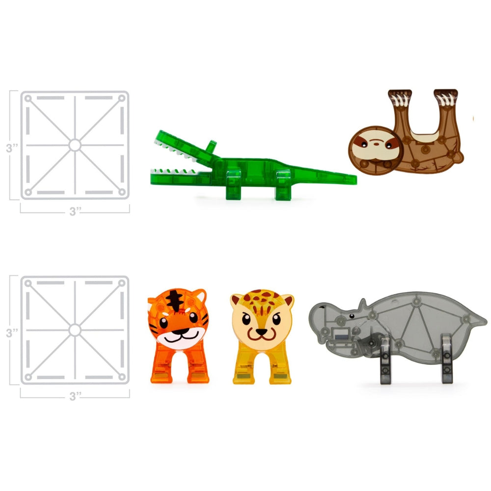 Magna Tiles Klocki magentyczne dla dzieci Jungle Animals 25 el.