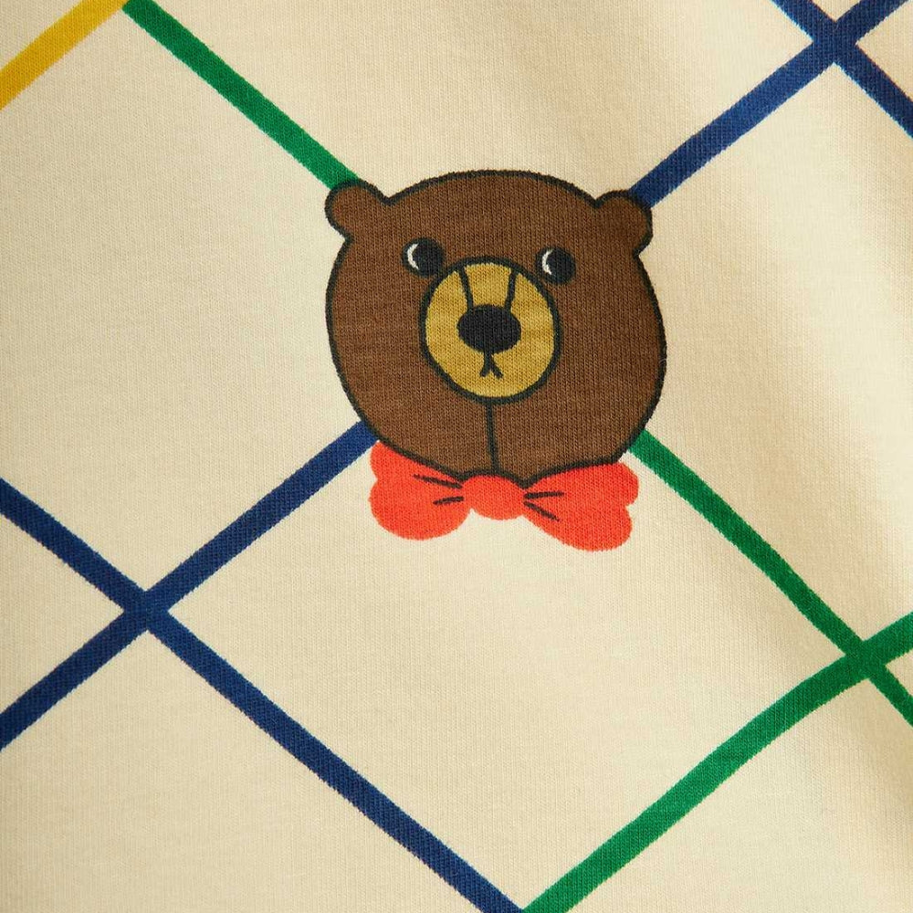 Mini Rodini Leginsy dla dziewczynki Bear check Ecru