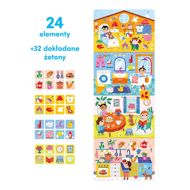 Czuczu puzzle dla dzieci Co robimy W domu 24 elementów