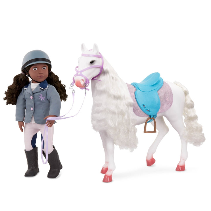 Our Genaration Koń dla lalki Camarillo z włosami do czesania i akcesoriami 50 cm