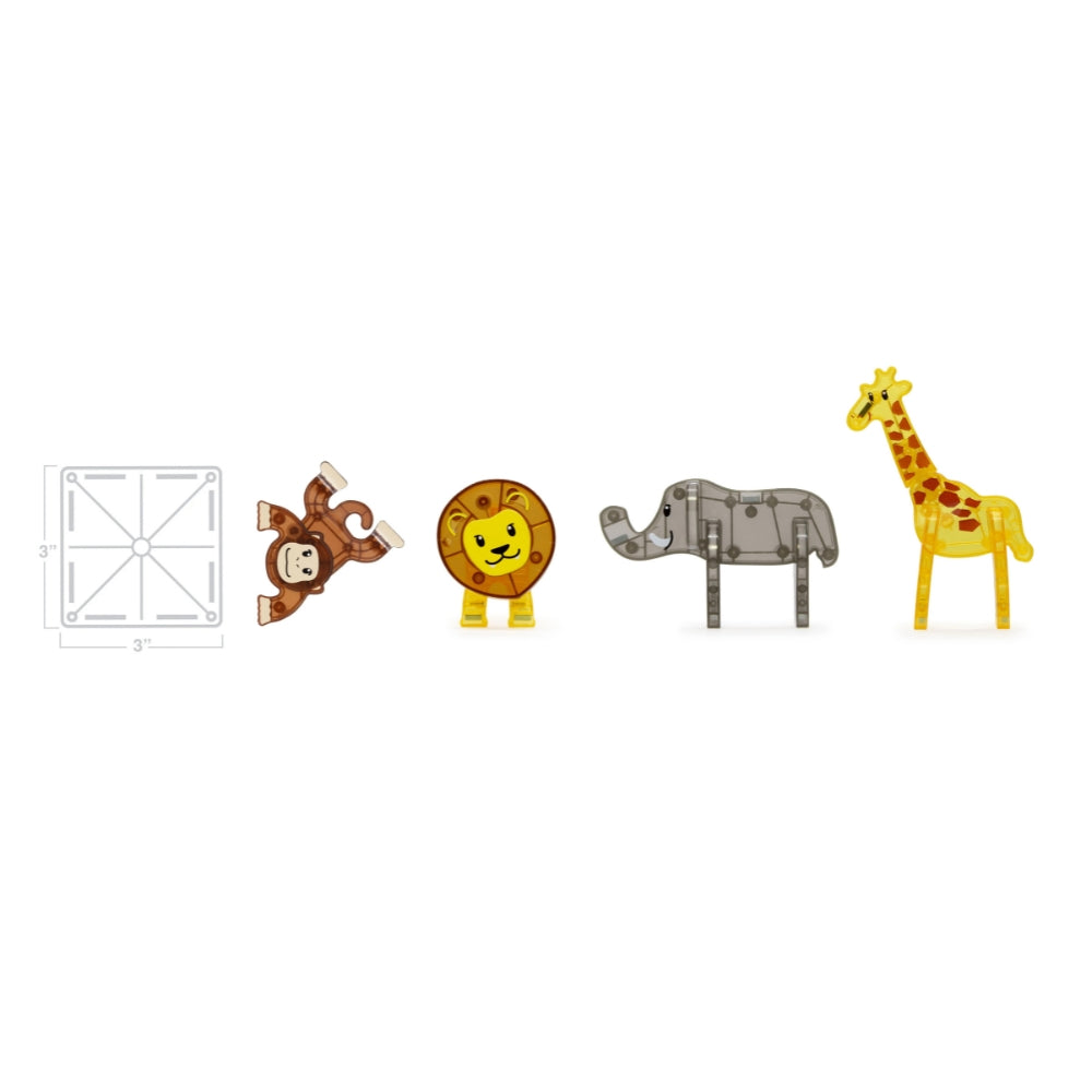 Magna Tiles Klocki magentyczne dla dzieci Safari Animals 25 el.