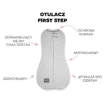 Sleepee Otulacz First Step z czapeczką Melanżowy beż