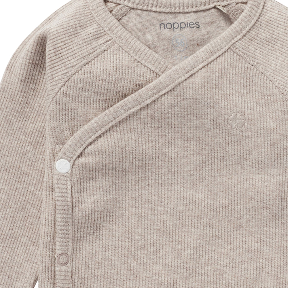 Noppies Koszulka dla niemowlaka z długim rękawem Nanyuki Taupe Melange