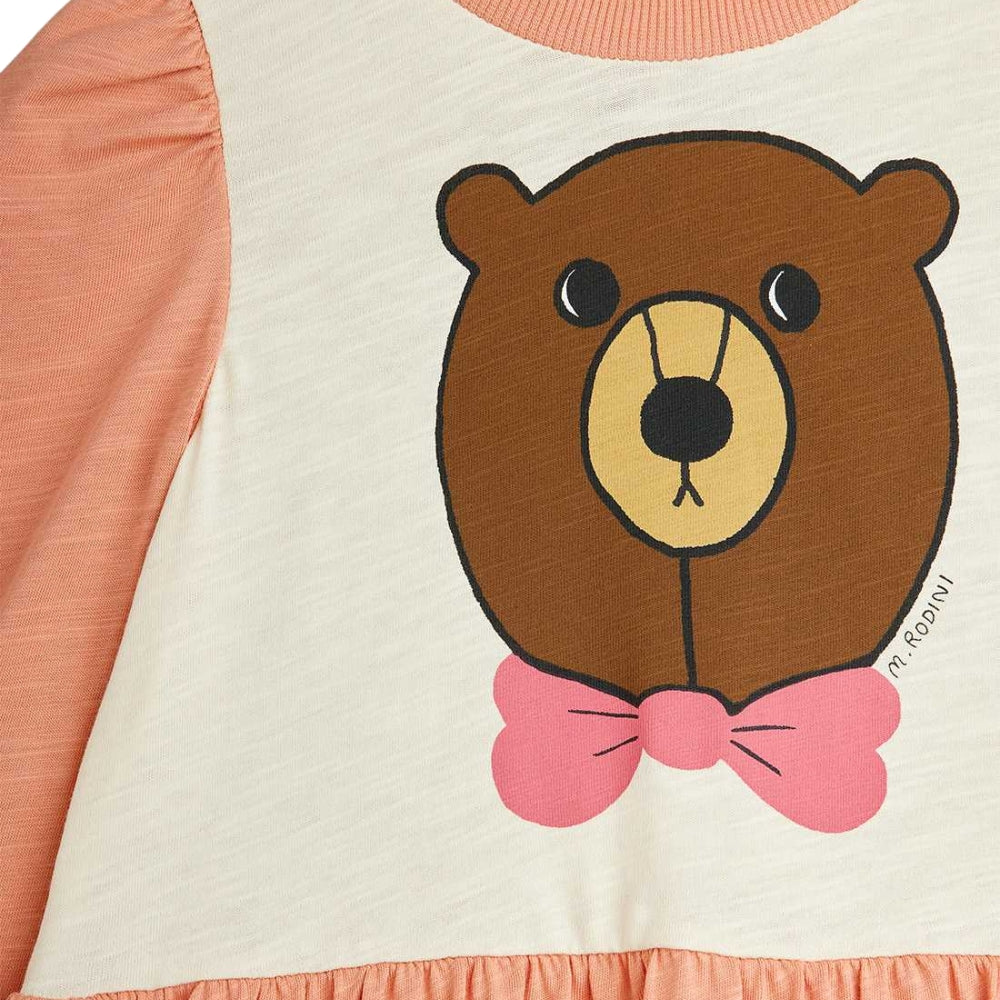 Mini Rodini Sukienka dla dziewczynki Bear Pink