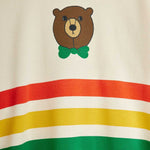 Mini Rodini Bluza dla dzieci Bear stripe Ecru