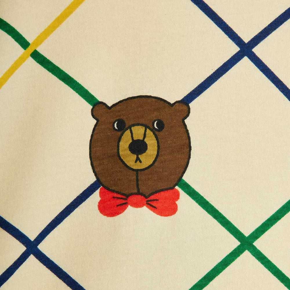 Mini Rodini Koszulka dla dzieci Bear check Ecru