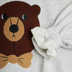 Mini Rodini Buza dla dzieci z nadrukiem Bear Grey