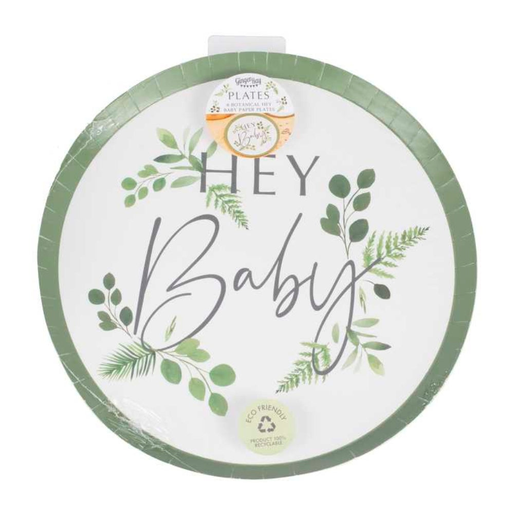 Gingerray Talerzyki papierowe Botanical Hey Baby