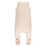 Sleepee Dwustronny śpiworek do spania z nóżkami Vintage Animals Almond/Cream 6-12 m