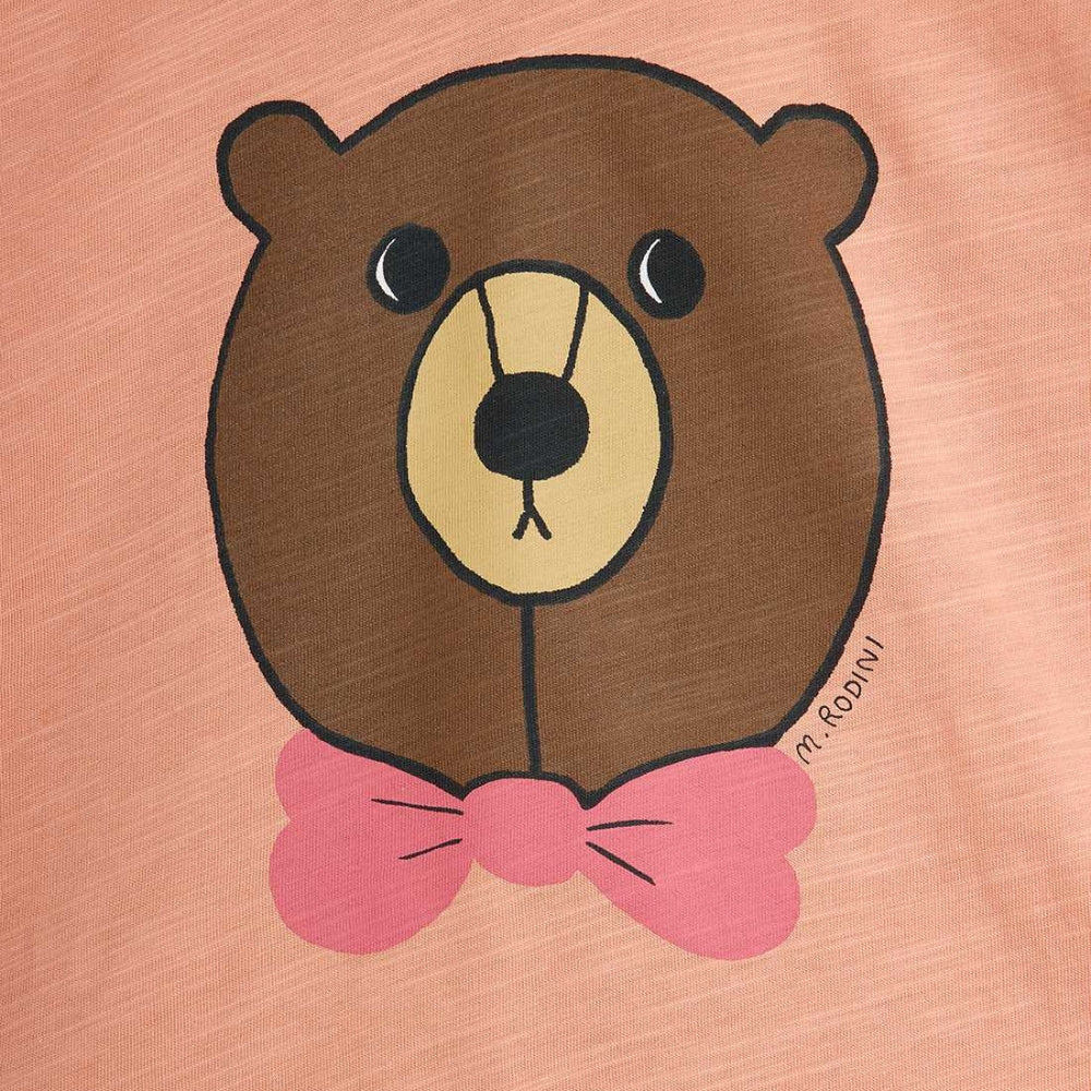 Mini Rodini Koszulka dla dzieci Bear Pink