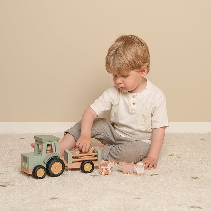 Little Dutch Traktor dla dzieci z przyczepą Little Farm