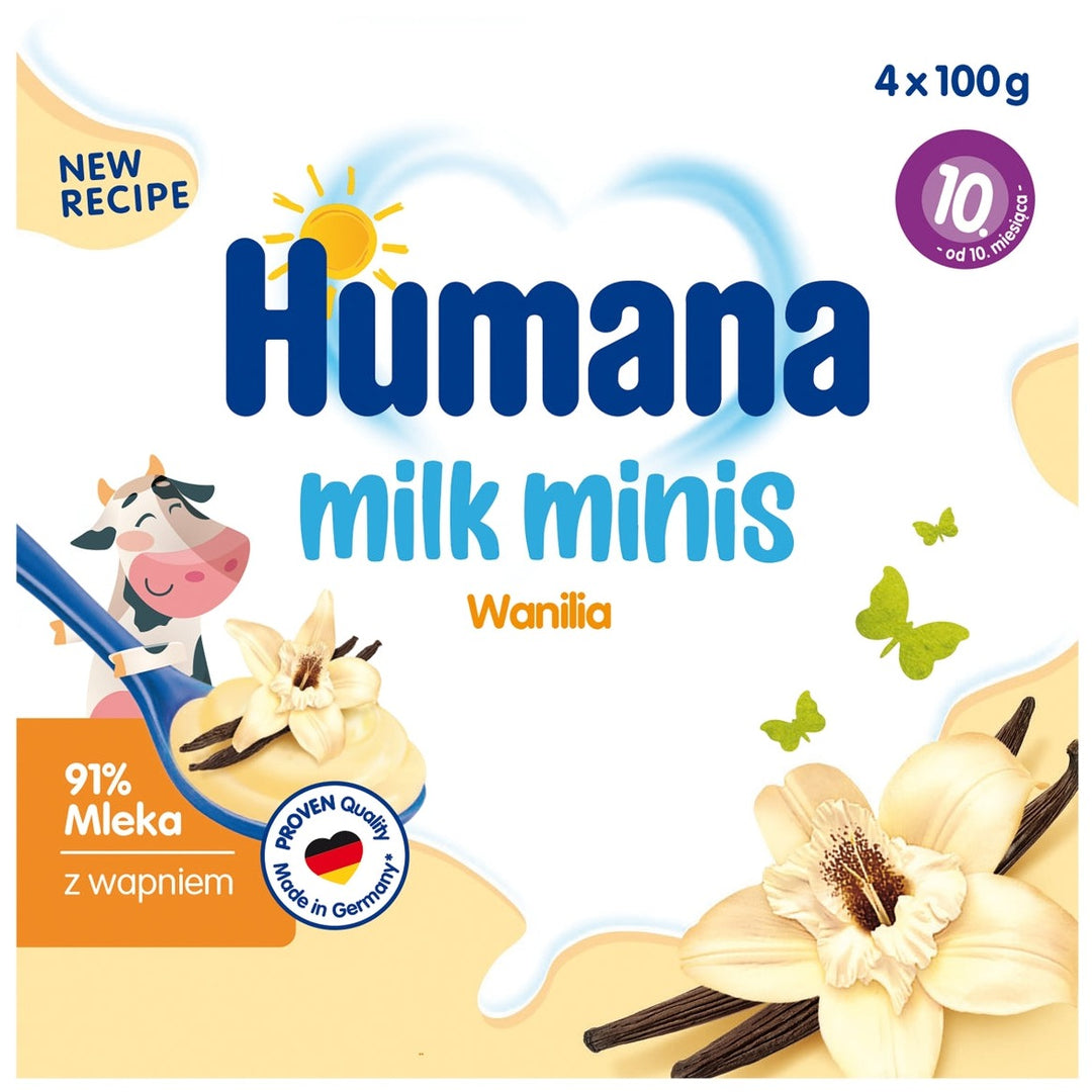 Humana Budyń waniliowy Milk Minis po 10 miesiącu