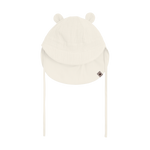 Huttelihut Czapka niemowlęca letnia z bawełny muślinowej Bear Ears Antique White