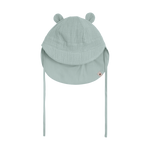 Huttelihut Czapka niemowlęca letnia z bawełny muślinowej Bear Ears Gray Mist