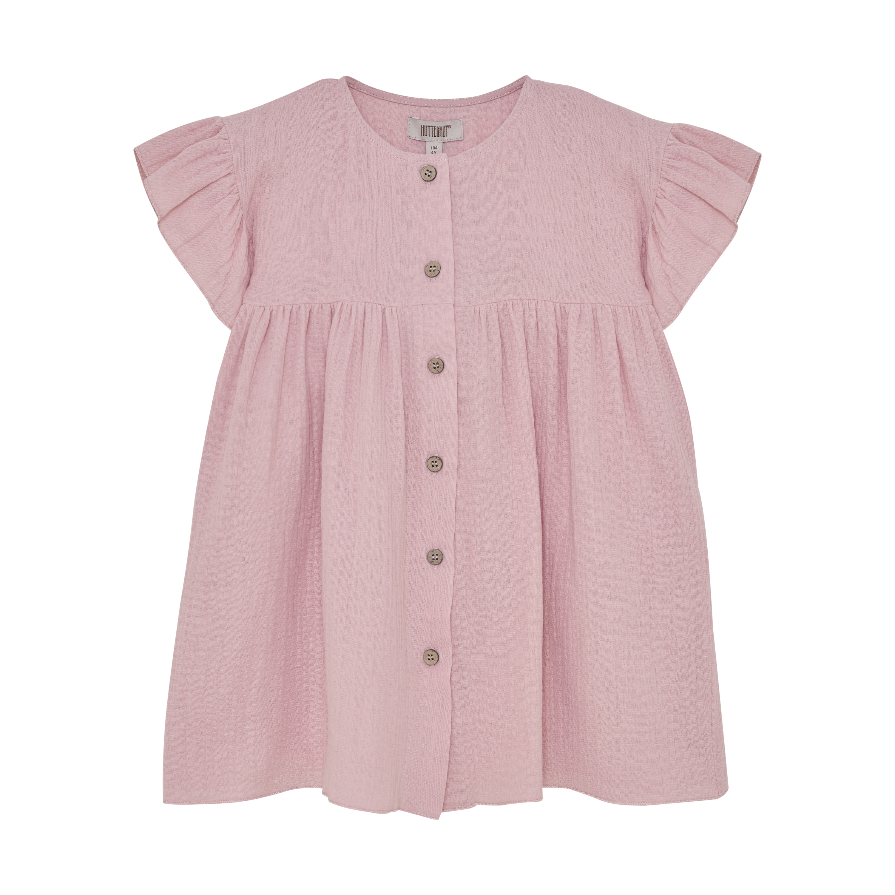 Huttelihut Sukienka dla dziewczynki z bawełny muślinowej Pale Mauve