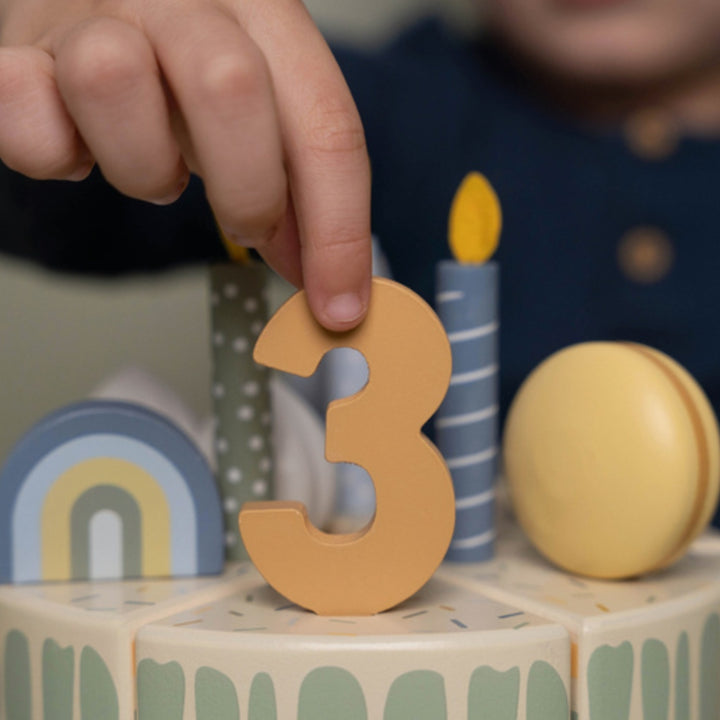 Little Dutch Drewniany tort urodzinowy Błękit