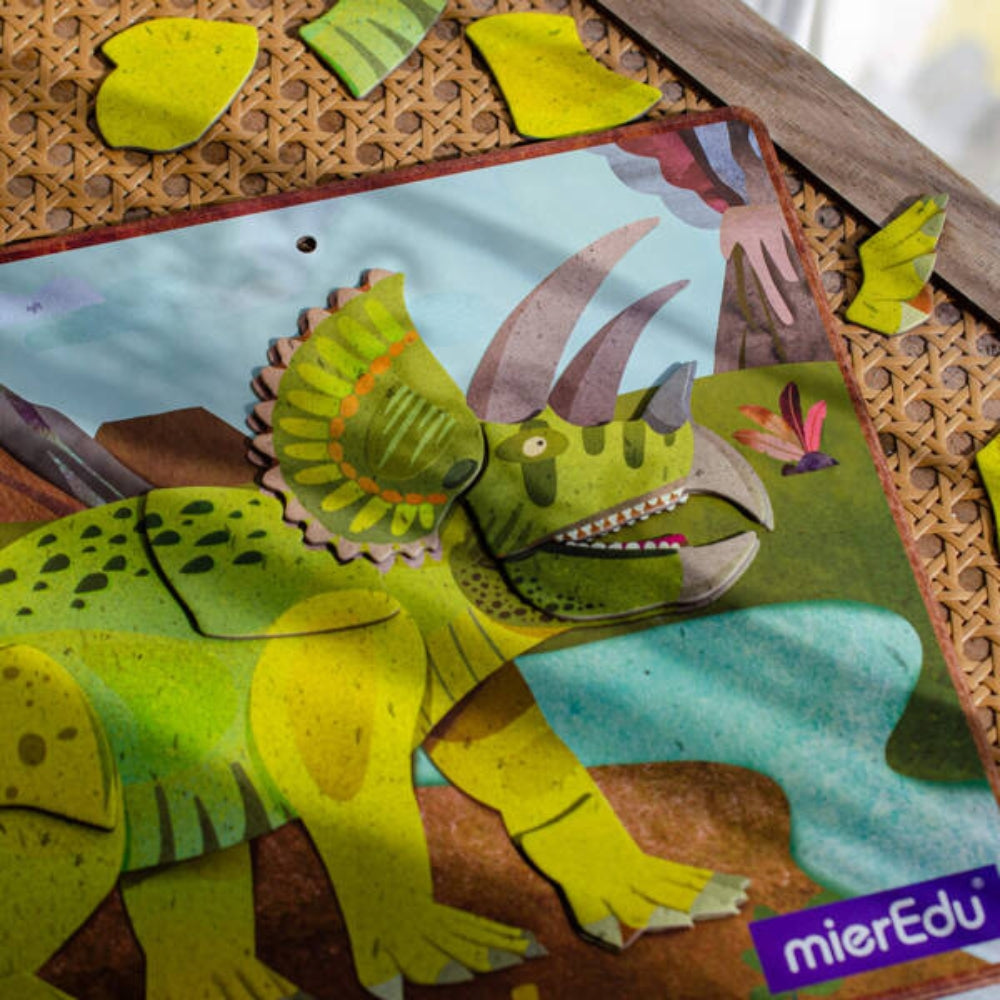 mierEdu Puzzle magnetyczne Triceratops