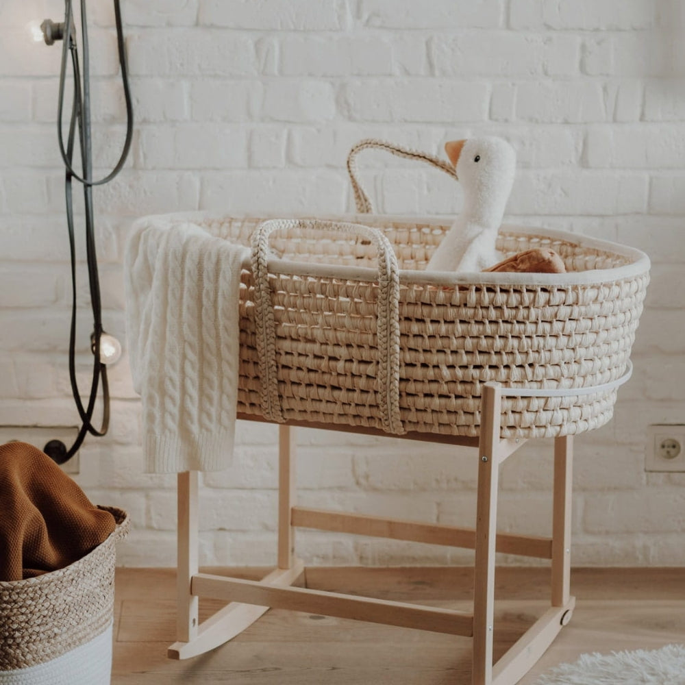 Ahojbaby Kołyska do kosza mojżesza Rockingbaby bezbarwna