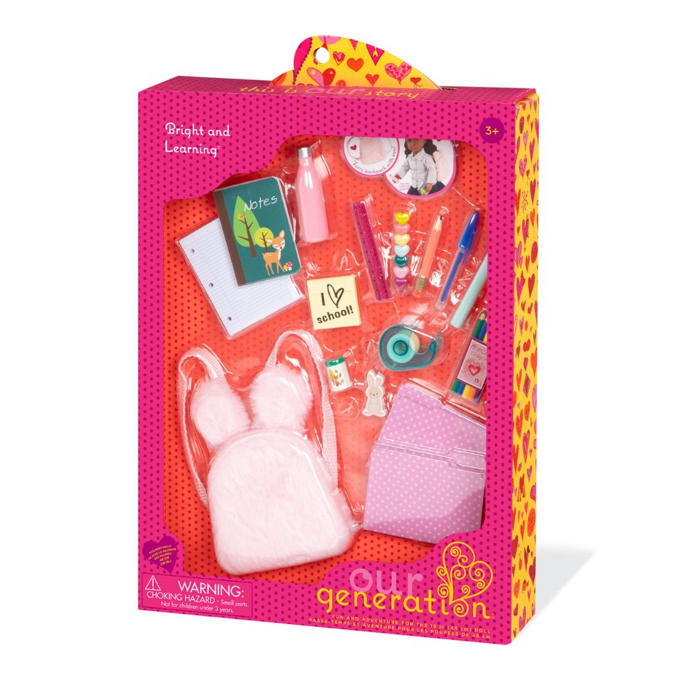 SKAZA Our Generation Akcesoria dla lalki Bright and Learning lalka idzie do szkoły