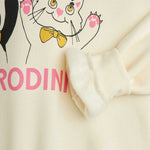Mini Rodini Bluza dla dzieci Panda & Cat Offwhite