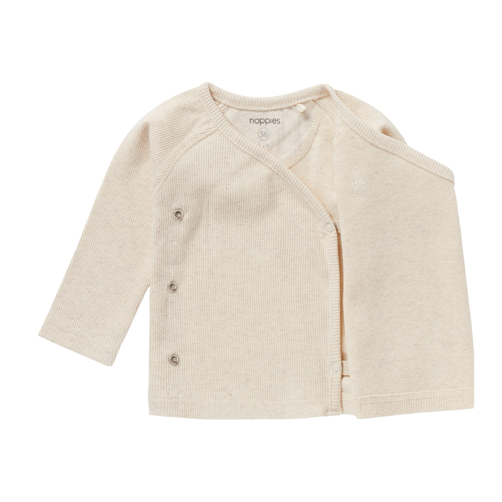 Noppies Koszulka dla niemowlaka z długim rękawem Nanyuki Oatmeal Melange