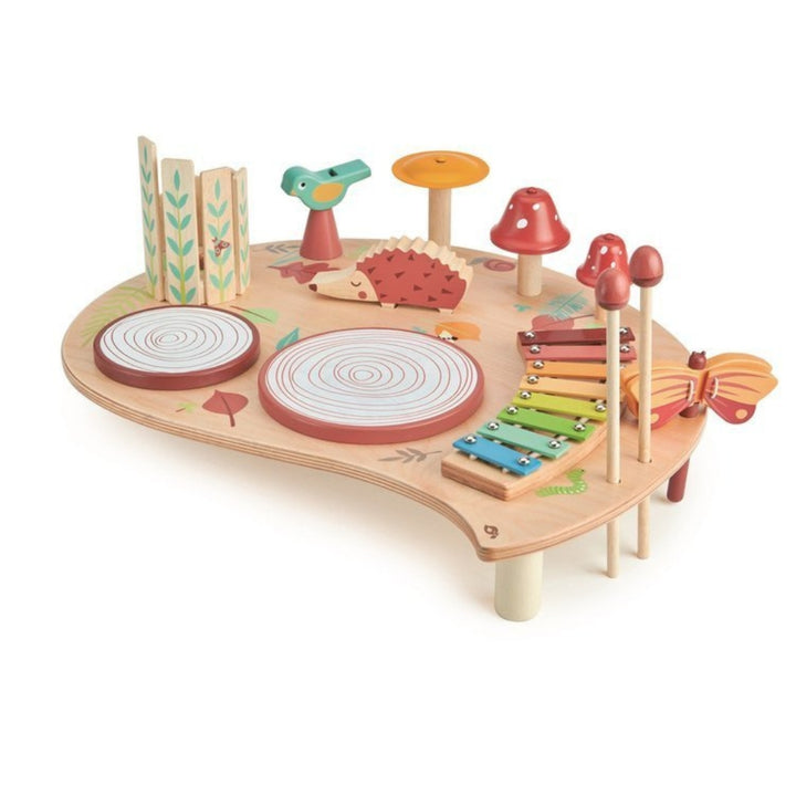 Tender Leaf Toys Instrumenty dla dzieci Drewniany stolik muzyczny