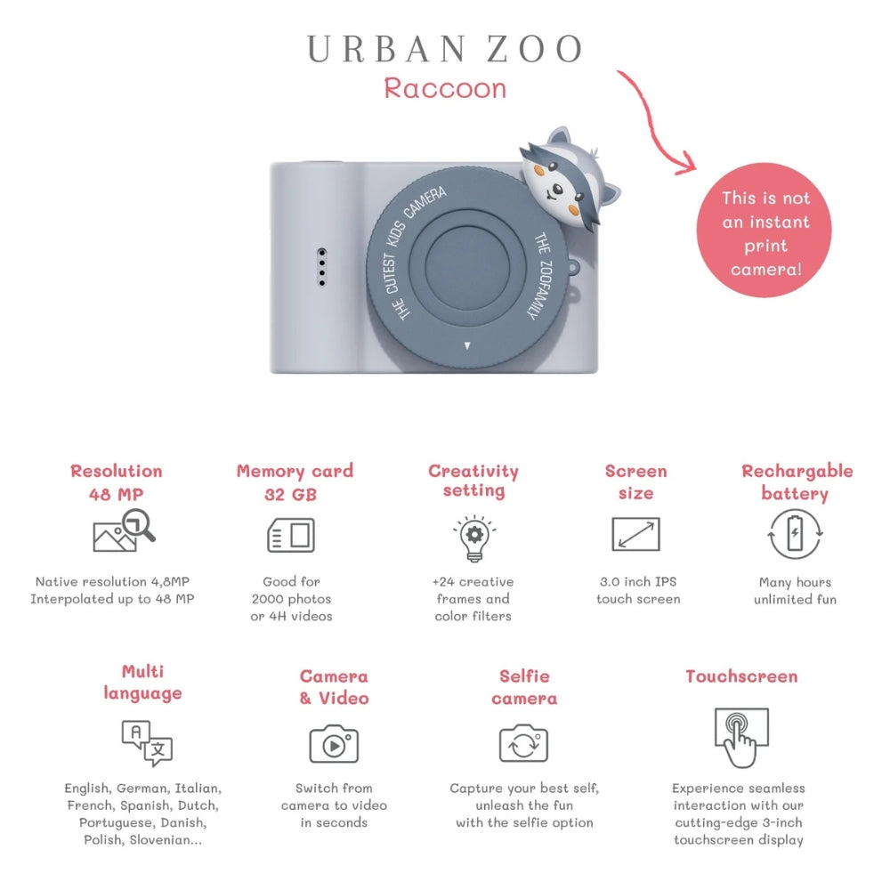 The ZooFamily Aparat dla dzieci Urban Zoo Raccoon