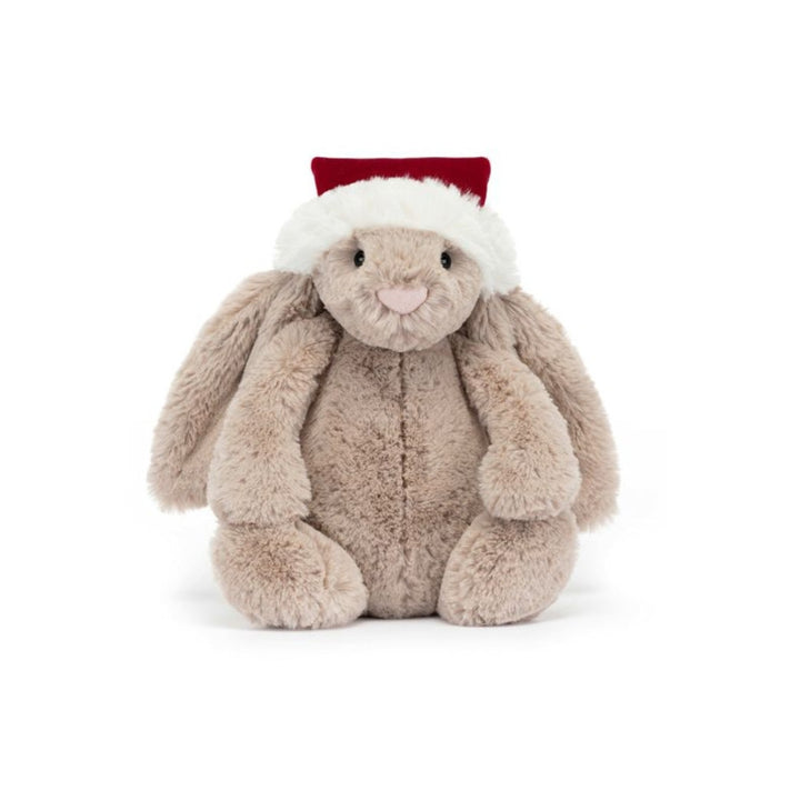 Jellycat Maskotka królik beżowy w czapce mikołaja 31 cm