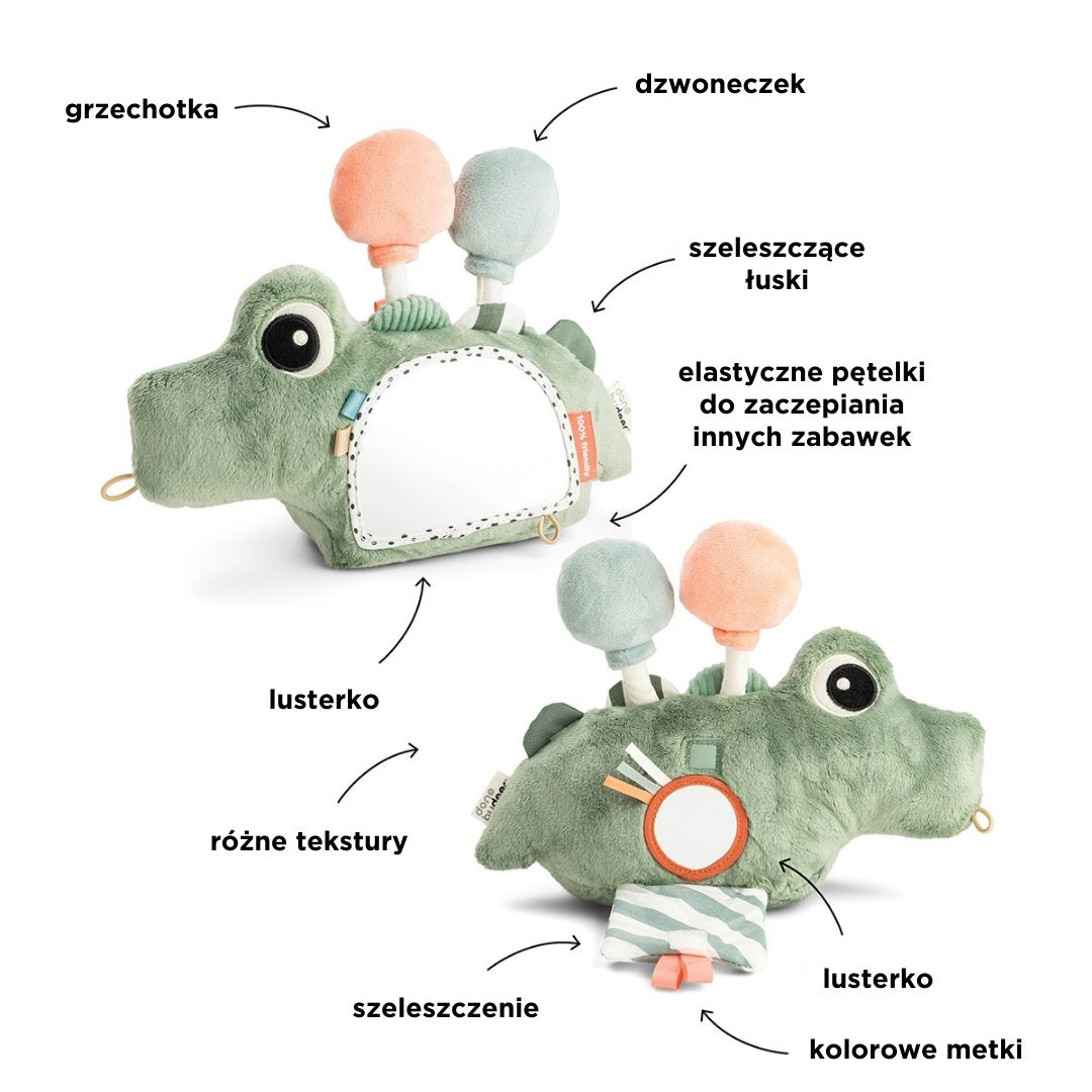 Done by Deer Lusterko Stojące dla niemowlaka Croco Green