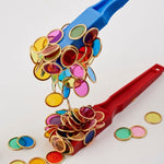 Akcesoria Plastikowe żetony z metalowymi obwódkami