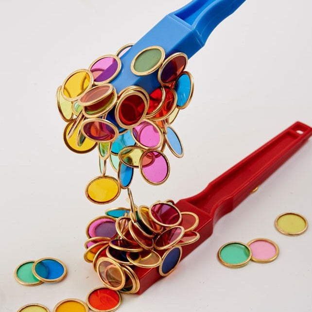 Akcesoria Plastikowe żetony z metalowymi obwódkami