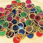 Akcesoria Plastikowe żetony z metalowymi obwódkami