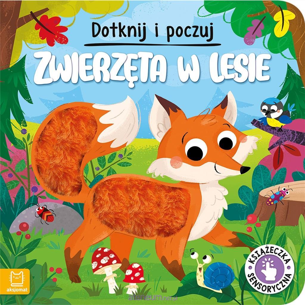 Aksjomat Książka dla dzieci Zobacz dotknij poczuj Zwierzęta w lesie