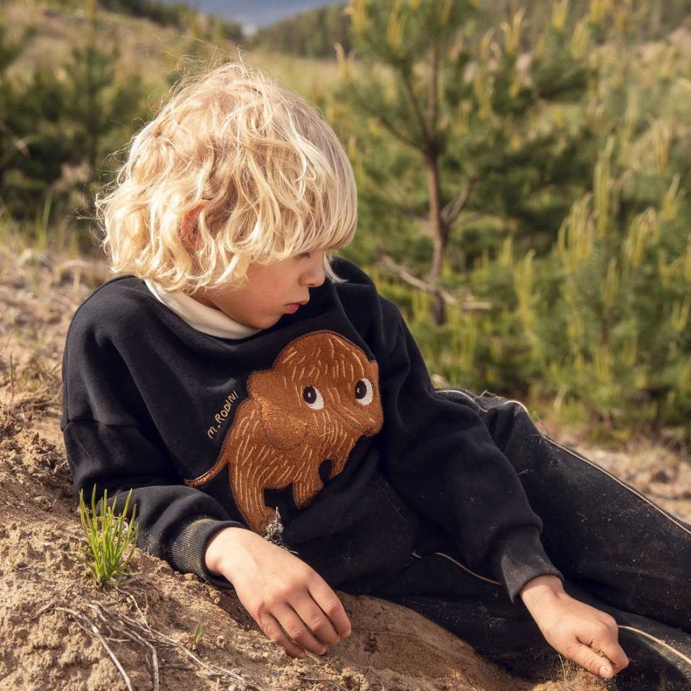 Mini Rodini Bluza dla dzieci z nadrukiem Mammoth