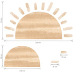 PASTELOVELOVE naklejki na ścianę dla dzieci słońce beżowe