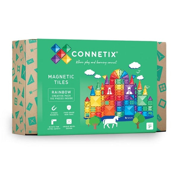 Connetix Klocki magnetyczne dla dzieci Rainbow Creative Pack 102el.