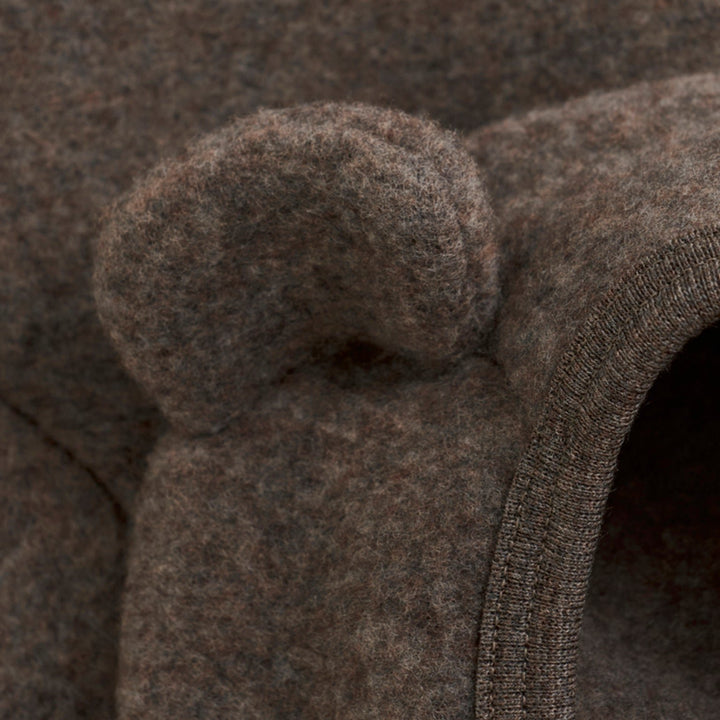 Huttelihut Kurtka wełniana / polar dla dziecka Ears Wool Fleece Brown Melange