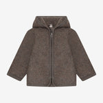 Huttelihut Kurtka dla dzieci wełniana Brown Melange