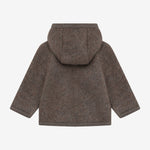 Huttelihut Kurtka dla dzieci wełniana Brown Melange