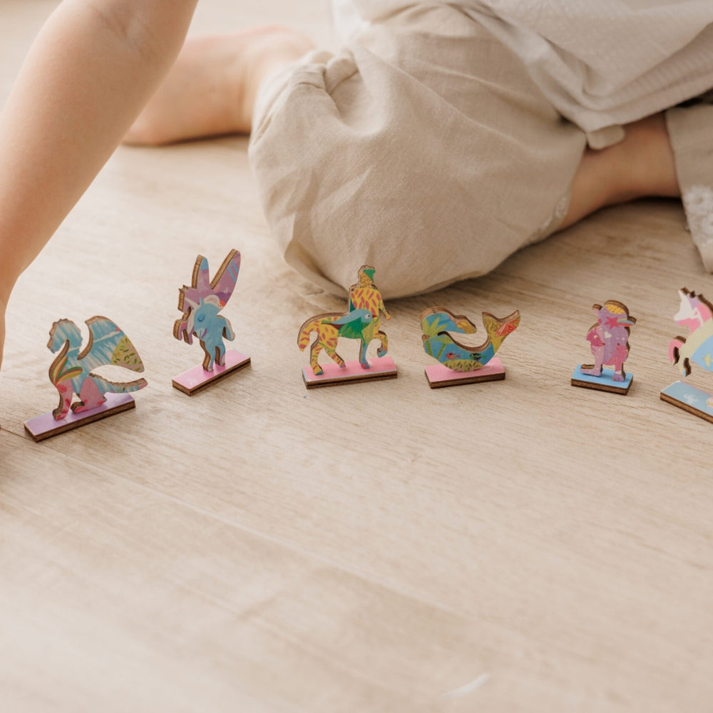 Ludattica Drewniane puzzle dla dzieci Baśniowe postaci