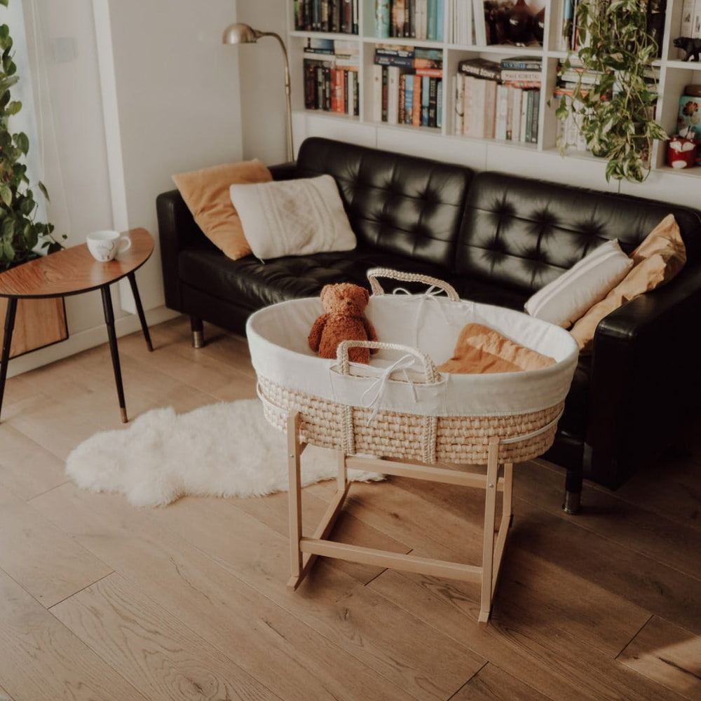 Ahojbaby Kołyska do kosza mojżesza Rockingbaby bezbarwna