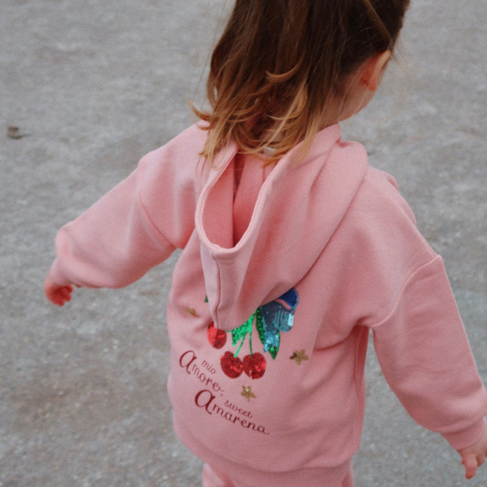 Konges Slojd Bluza dziewczęca z cekinami Lou Mellow Rose