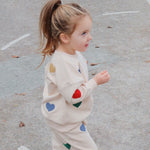Konges Slojd Bluza dziewczęca Lou Terry Multi Heart