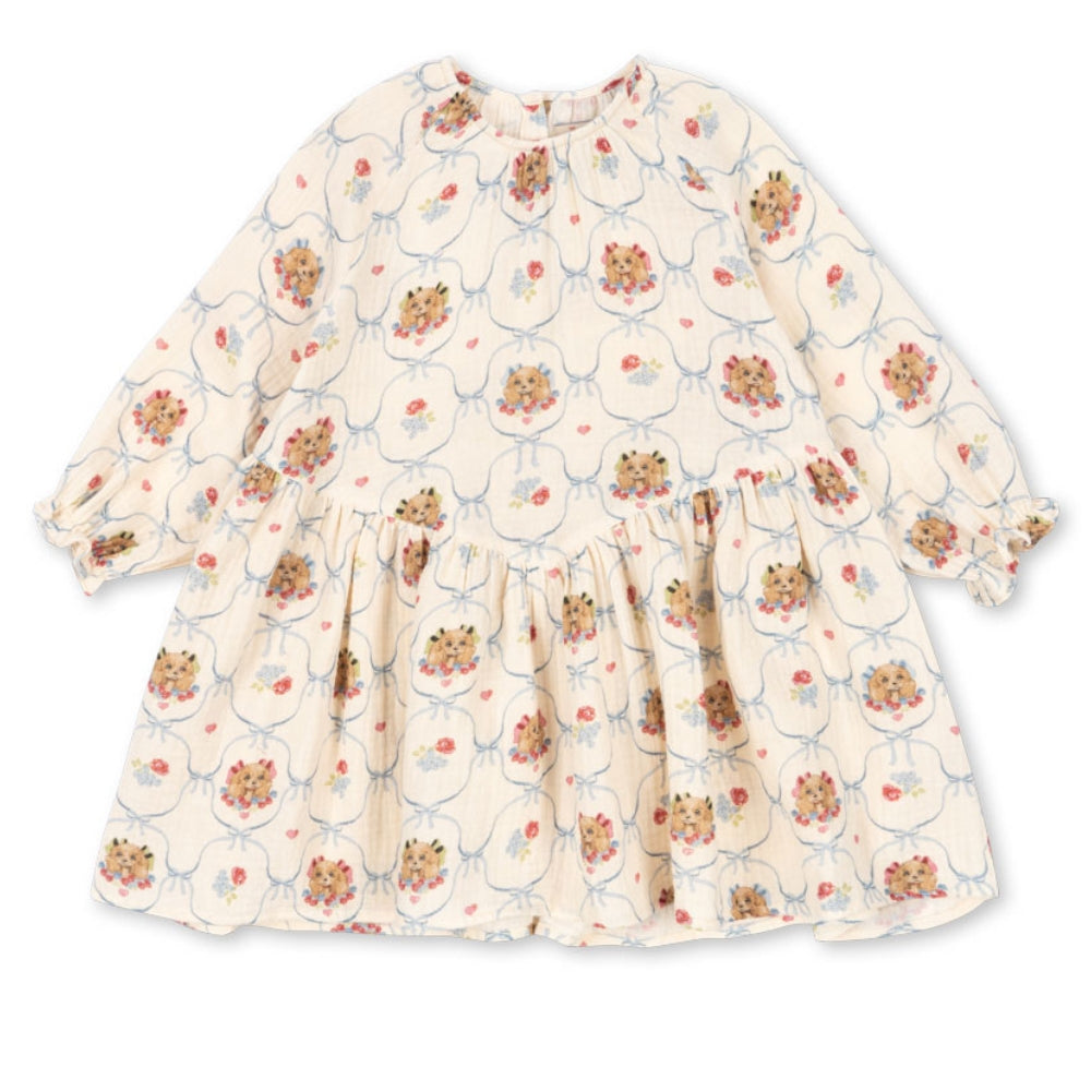 Konges Slojd Sukienka dziewczęca Coco dress GOTS Puppy