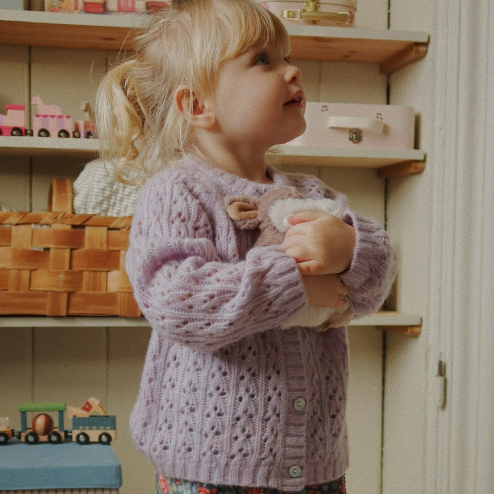 Konges Slojd Sweterek dziewczęcy Isa Lavender Mist